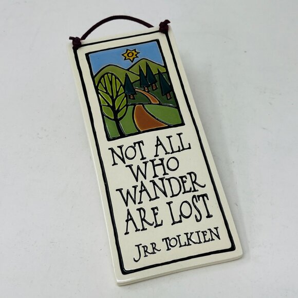 Spooner Creek "Not All Who Wander Are Lost" JRR Tolkien Etched Clay Ceramic - Picture 1 of 5